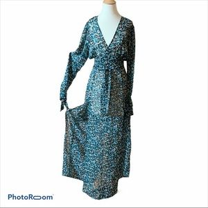 LUX LA shear bohemian dress multi color SZ M NWT